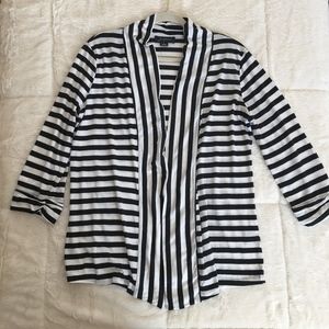Josephine Sport black & White Striped Cardigan Sm